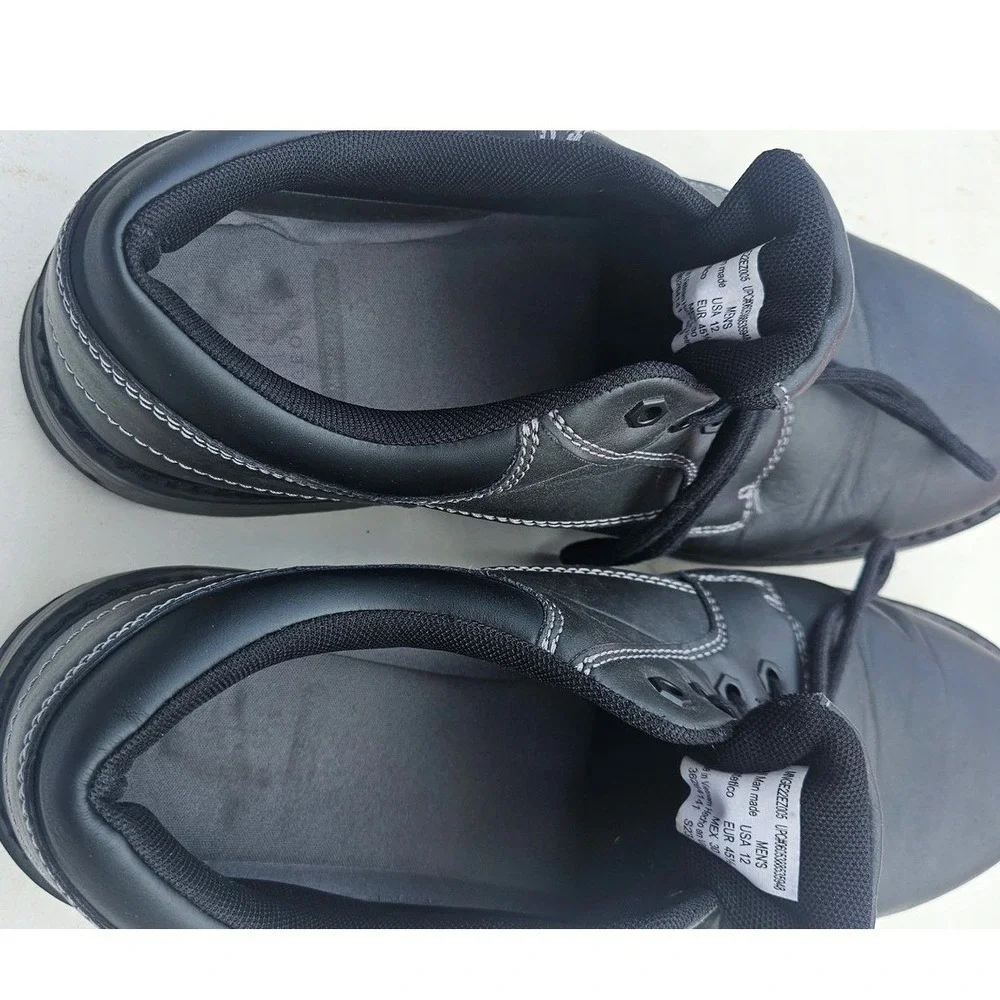 George Mens‎ Oxford Shoes Size 12 Black Synthetic Contrast Stitch MGE22EZ005